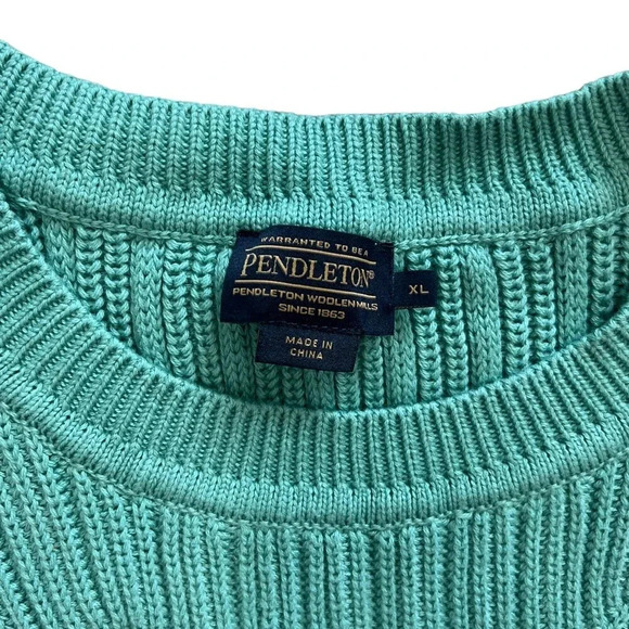 Pendleton Teal Green Riverstone Knit Sleeveless Tank Top Vest XL - Picture 4 of 4